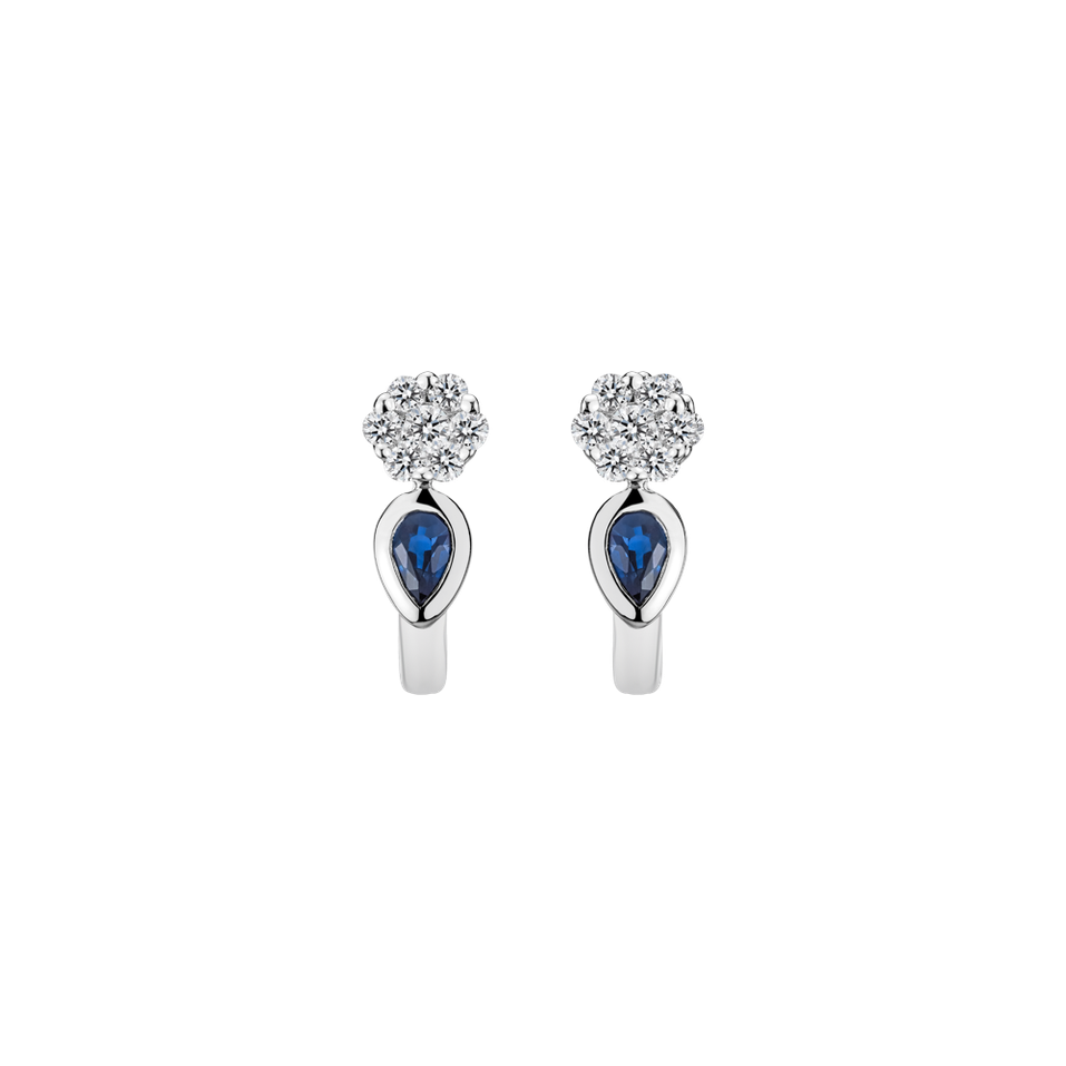 Diamond earrings with Sapphire Eternals