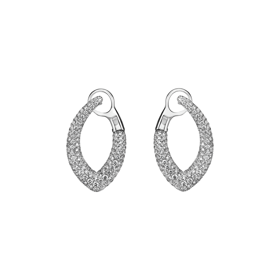 Diamond earrings Diamond Leaf