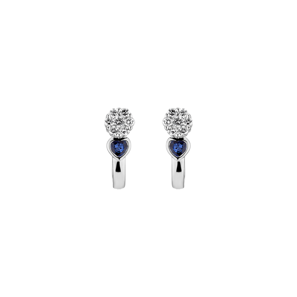 Diamond earrings with Sapphire Darcey