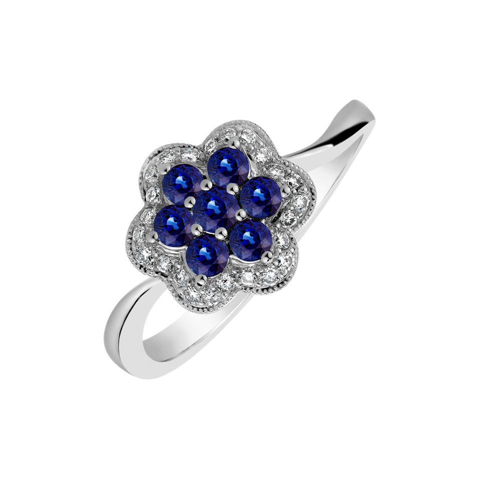 Diamond ring with Sapphire Logan