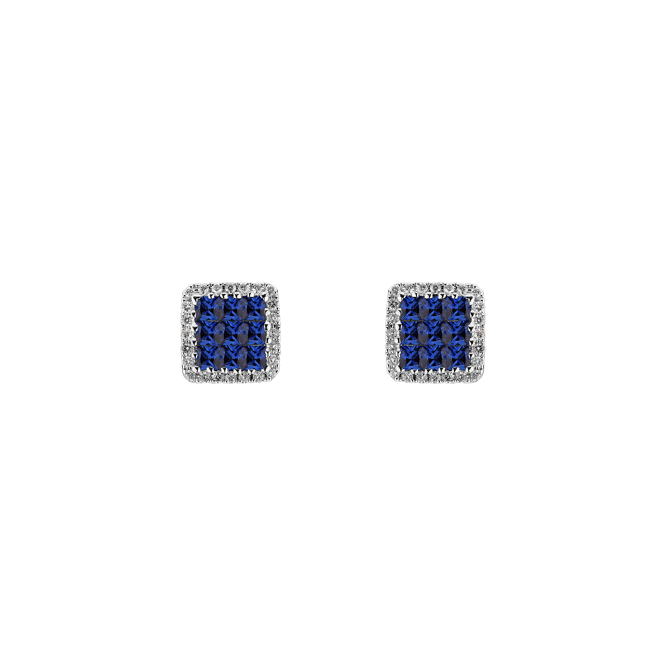 Diamond earrings and Sapphire Nisesh