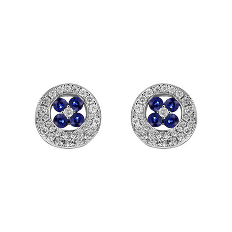 Diamond earrings and Sapphire Genesis