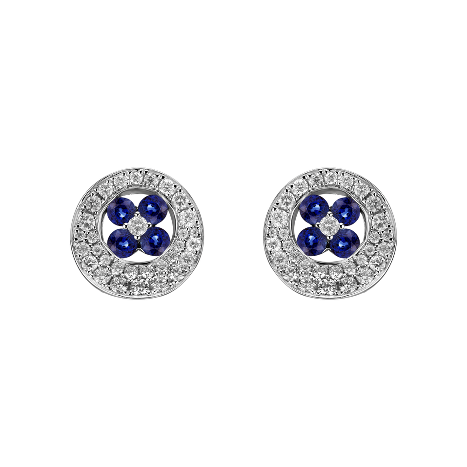 Diamond earrings and Sapphire Genesis