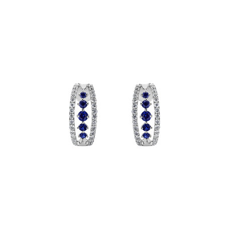 Diamond earrings and Sapphire Twilight Symphony