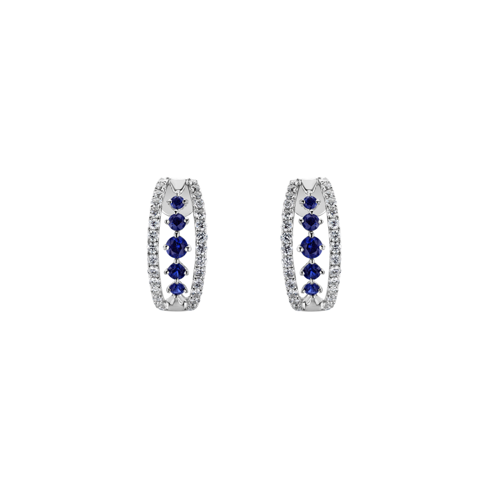 Diamond earrings and Sapphire Twilight Symphony