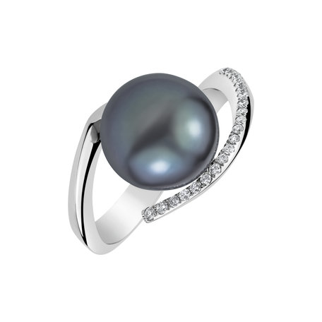 Diamond ring with Pearl Celestial Pearl     47060