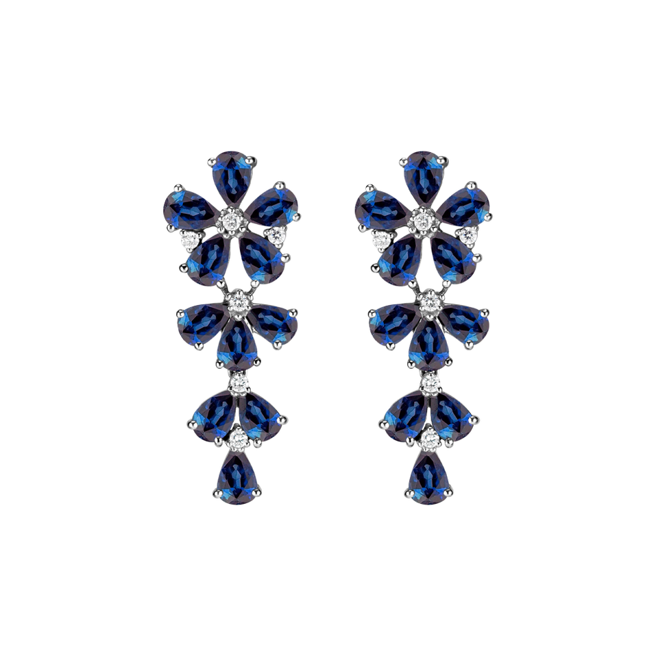 Diamond earrings and Sapphire Witching Scarlett