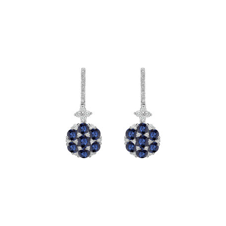 Diamond earrings and Sapphire Latonya