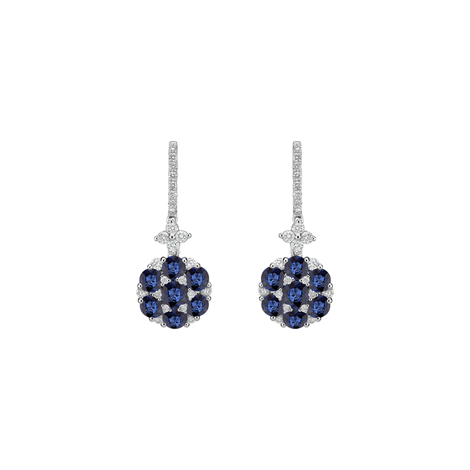 Diamond earrings and Sapphire Latonya