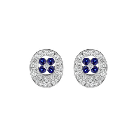 Diamond earrings and Sapphire Tatjana