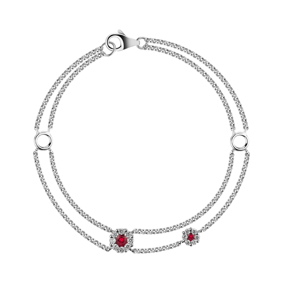 Diamond bracelet with Ruby Thrynae