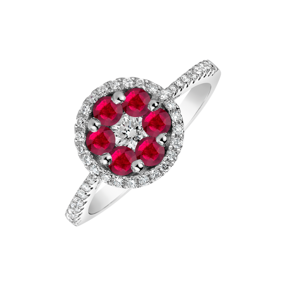 Diamond ring with Ruby Kiersten