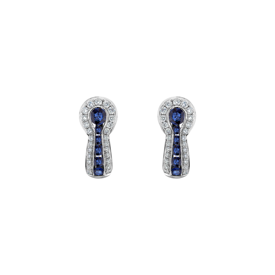 Diamond earrings and Sapphire Dark Bella