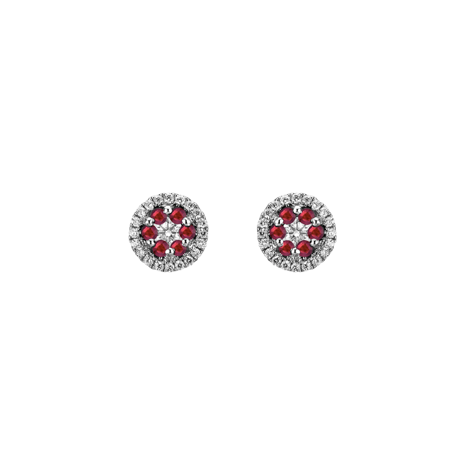 Diamond earrings and Ruby Kimba