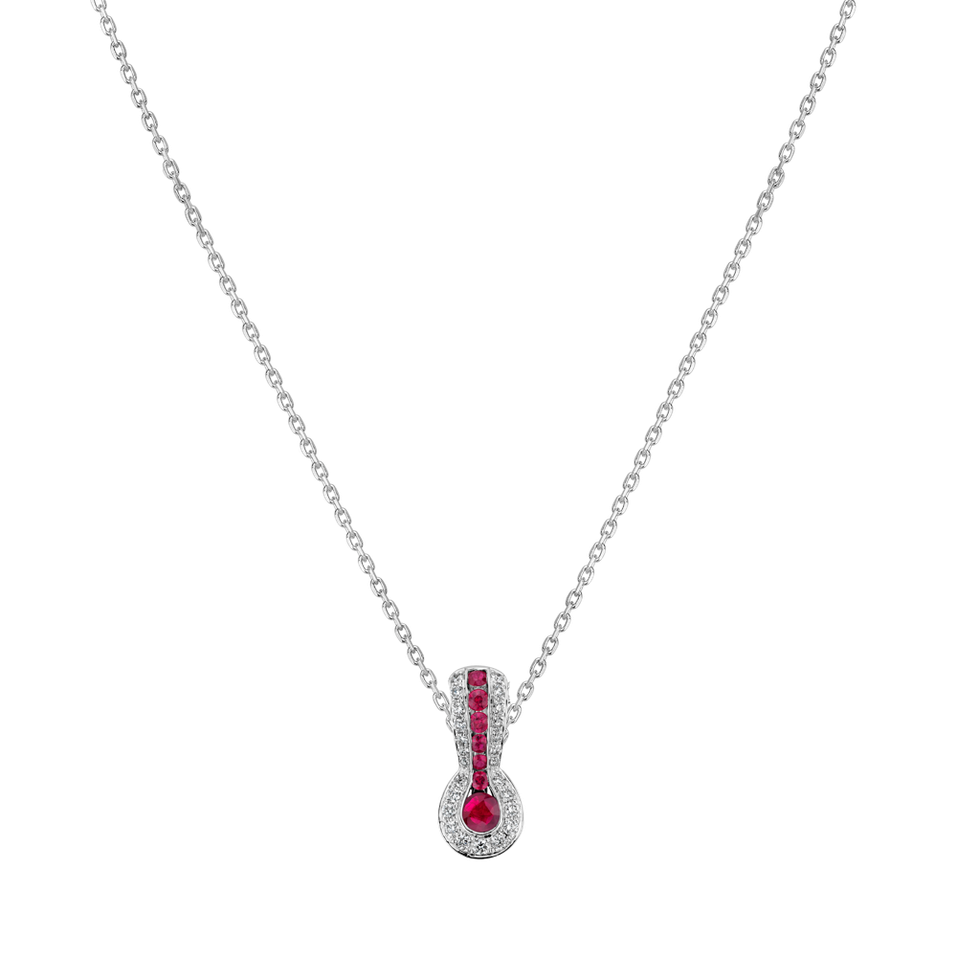 Diamond pendant with Ruby Delaney