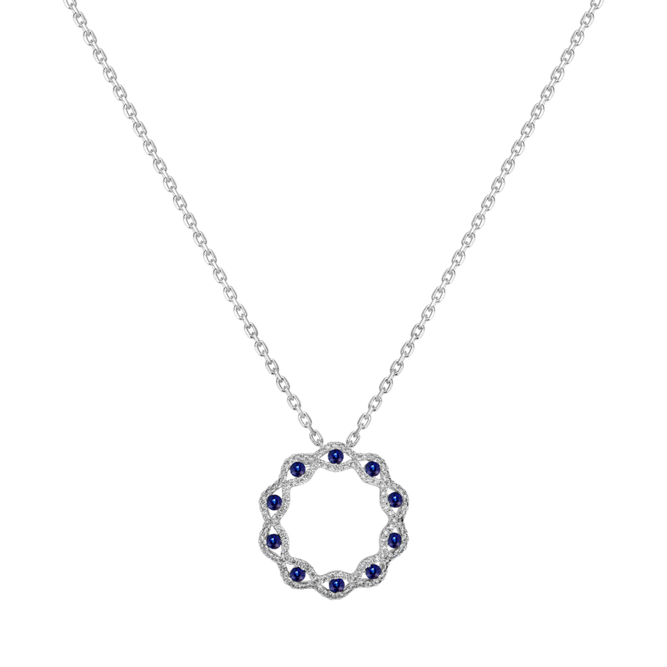 Diamond pendant with Sapphire Laronda