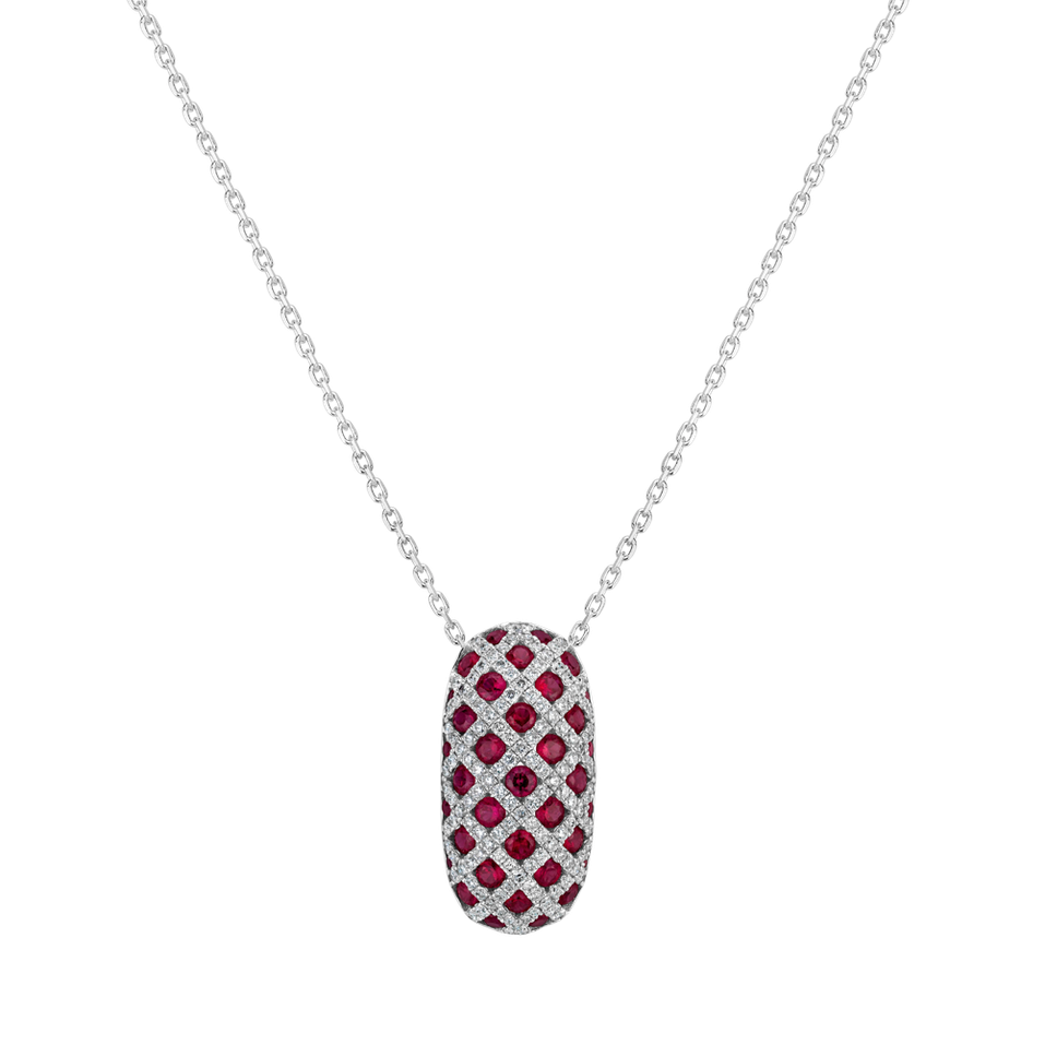 Diamond pendant with Ruby Grid of Passion