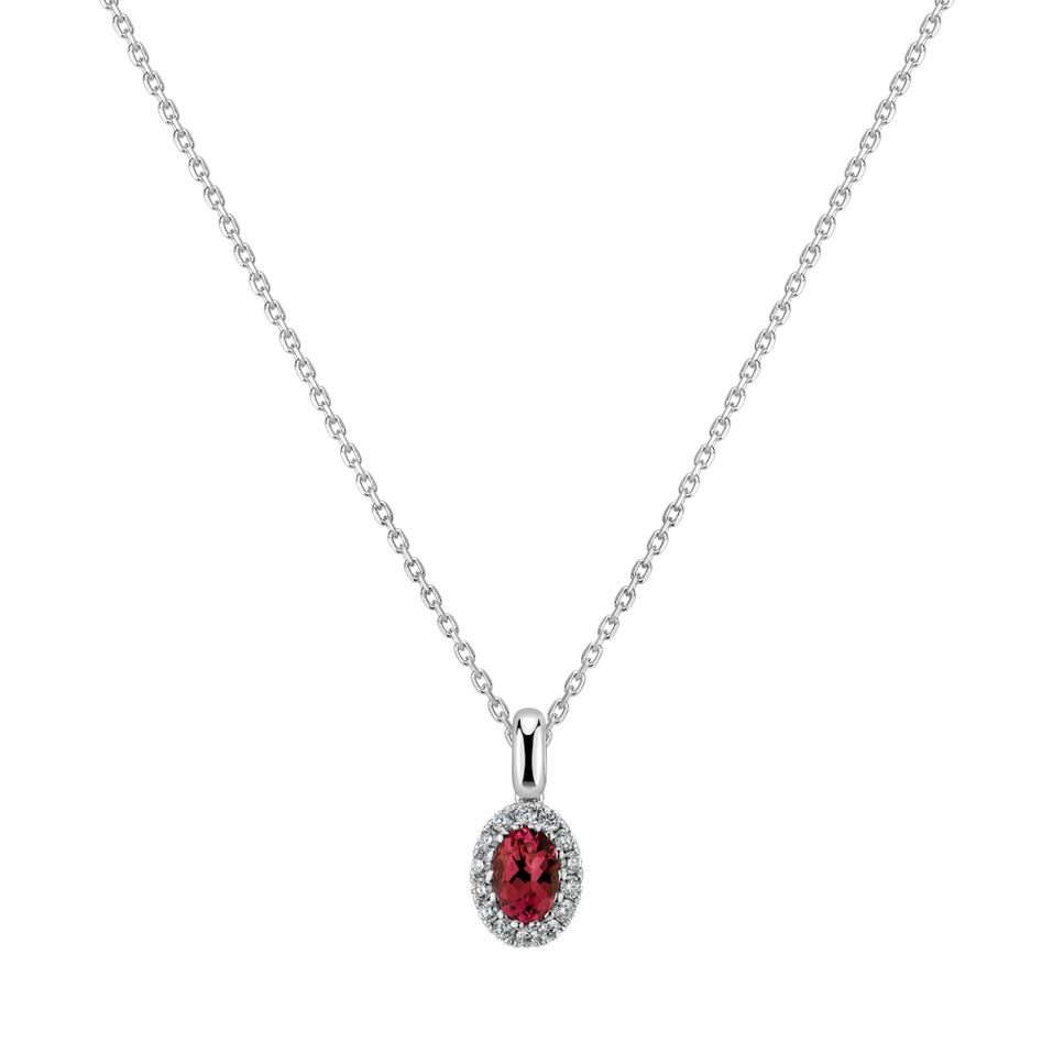 Diamond pendant with Ruby Realm Hope