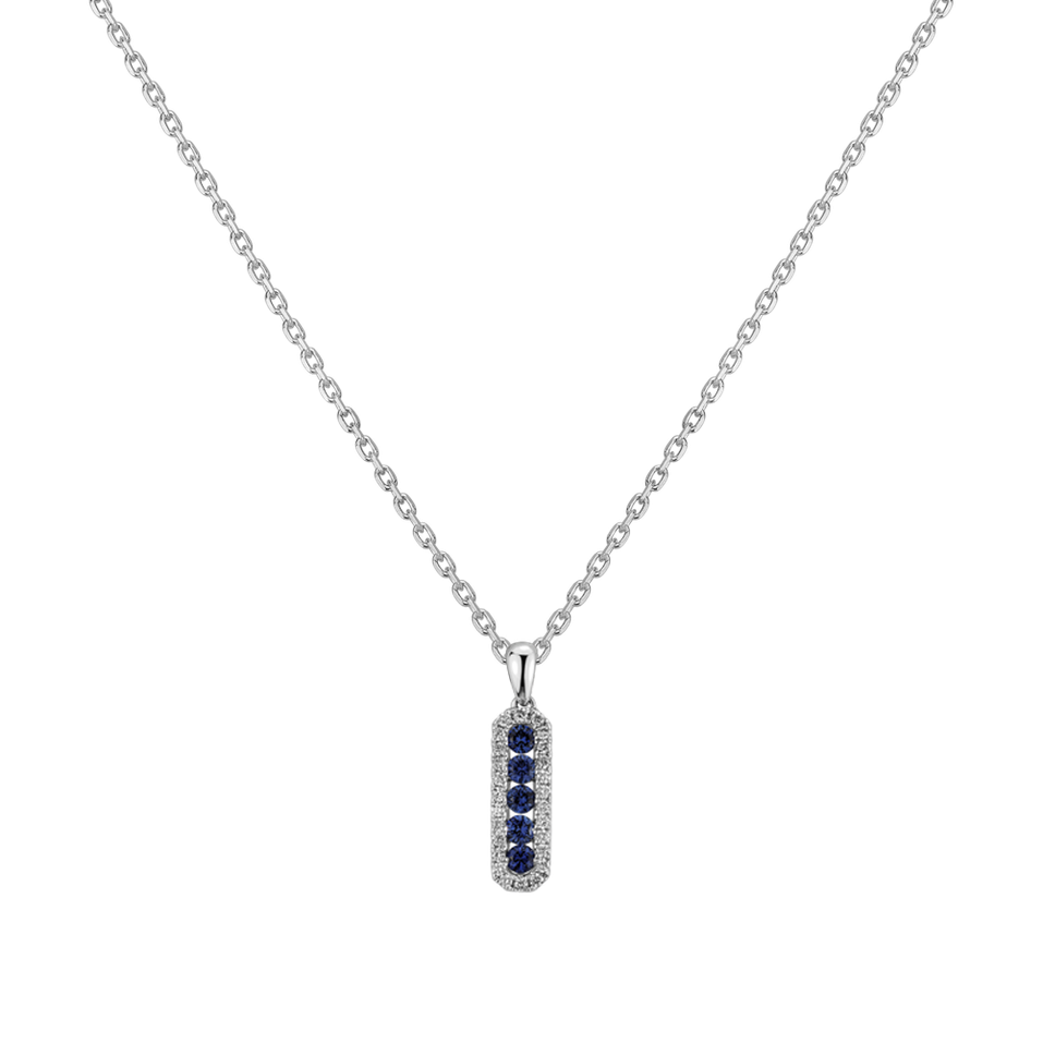 Diamond pendant with Sapphire Gia