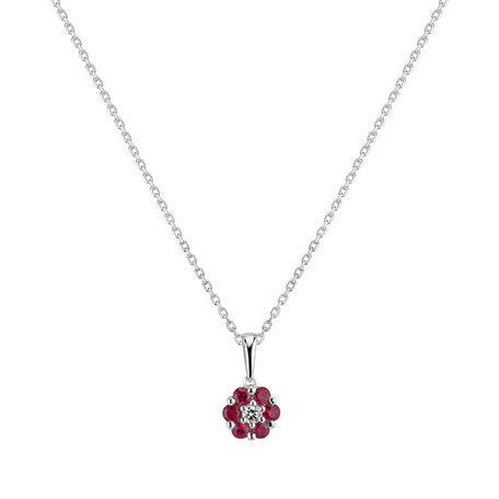 Diamond pendant with Ruby Lindholm