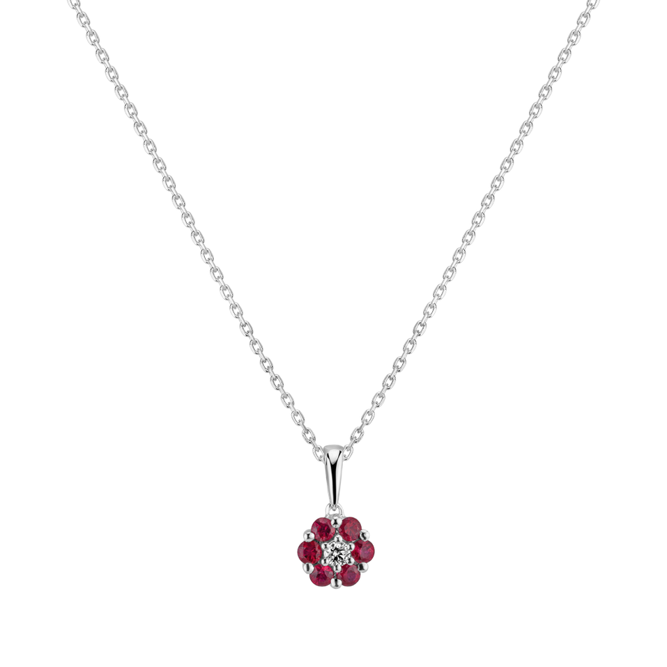 Diamond pendant with Ruby Lindholm