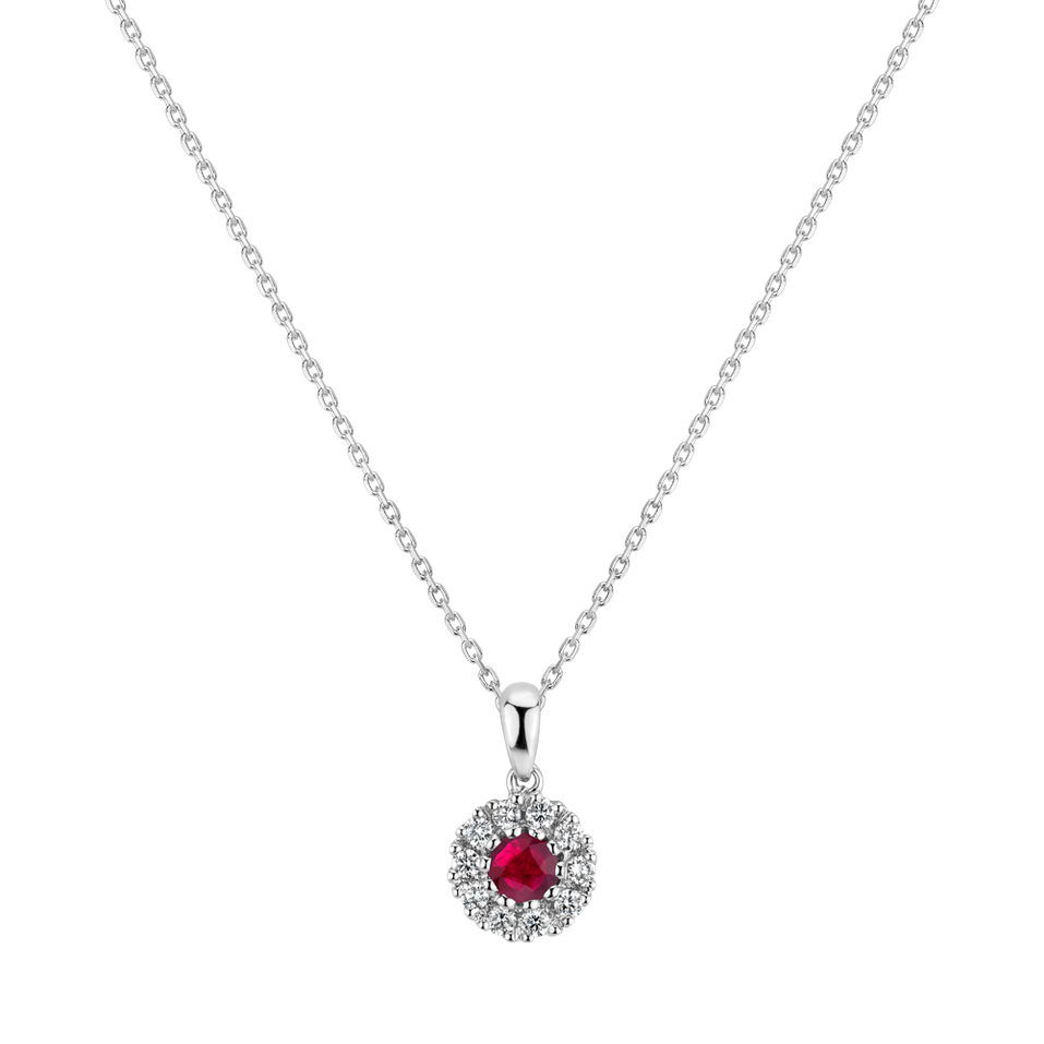 Diamond pendant with Ruby Erona