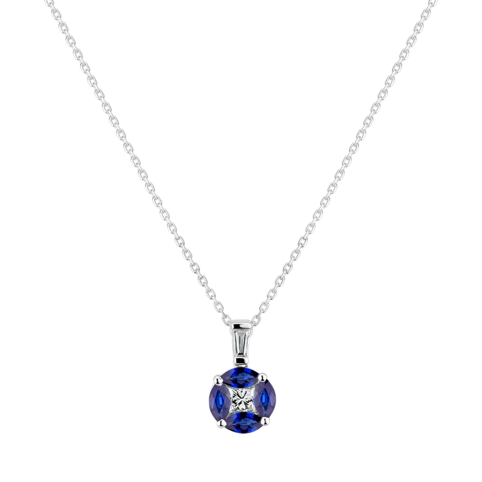 Diamond pendant with Sapphire Reginetta di bellezza