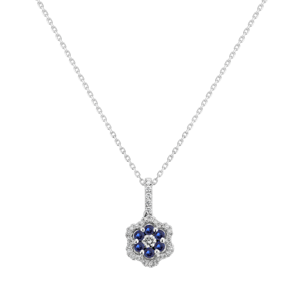 Diamond pendant with Sapphire Izabella