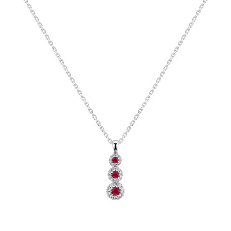 Diamond pendant with Ruby Olivia