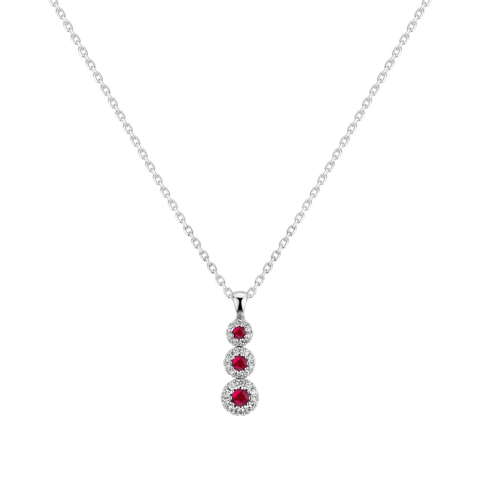 Diamond pendant with Ruby Olivia