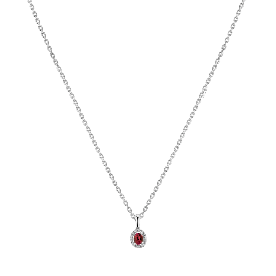 Diamond pendant with Ruby Gentle Passion