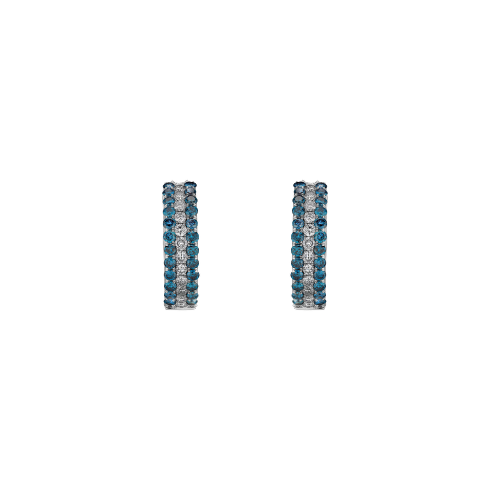 Earrings with blue and white diamonds Nubia