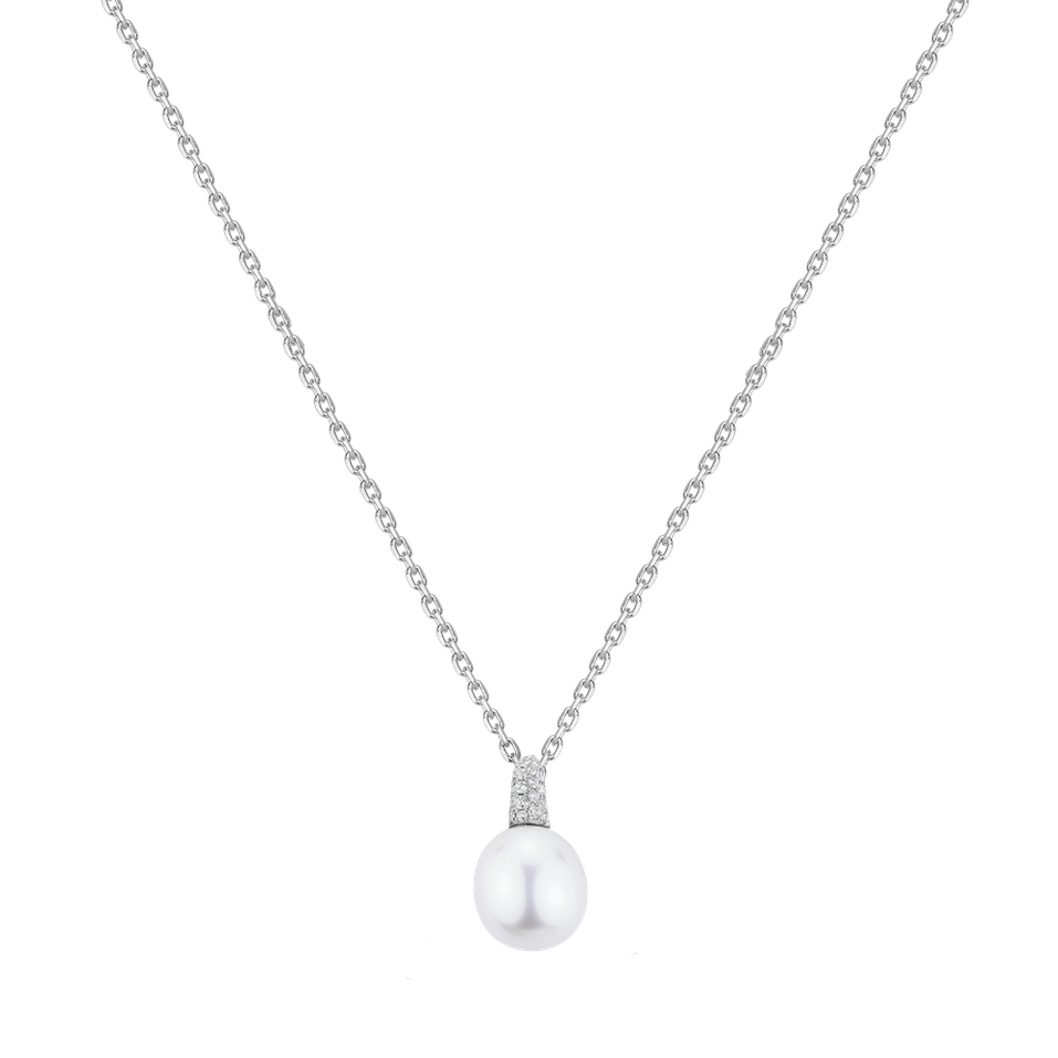 Diamond pendant with Pearl Perlian