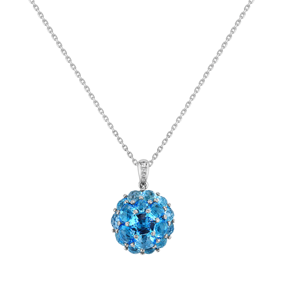 Diamond pendant with Topaz Basilia