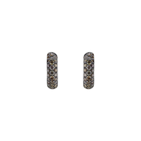 Earrings with brown diamonds Smedius