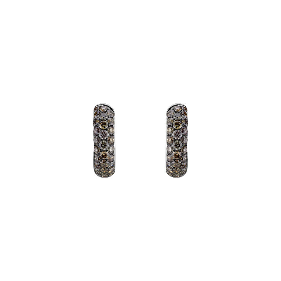 Earrings with brown diamonds Smedius