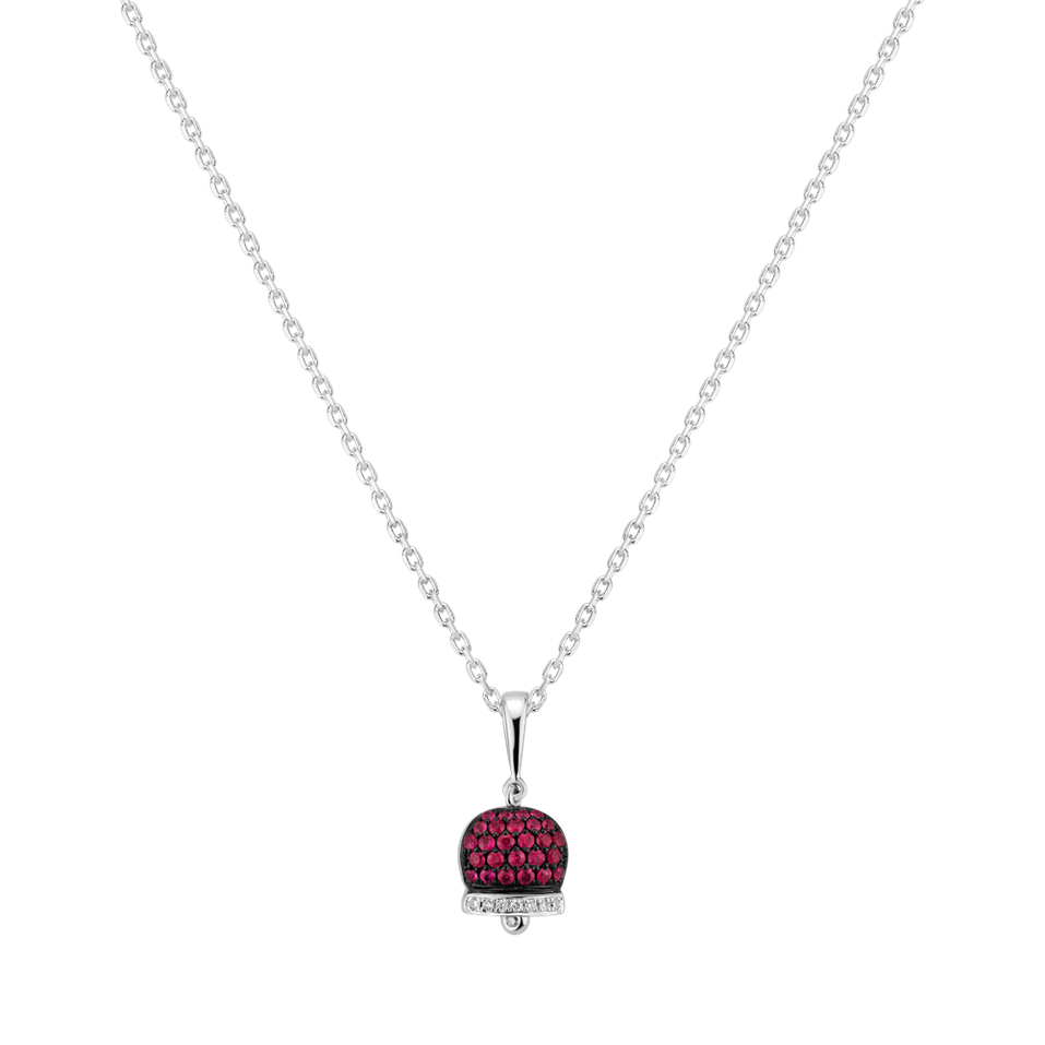 Diamond pendant with Ruby Hell Bell