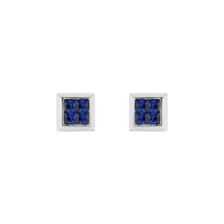 Earrings with Sapphire Midnight  Embrance