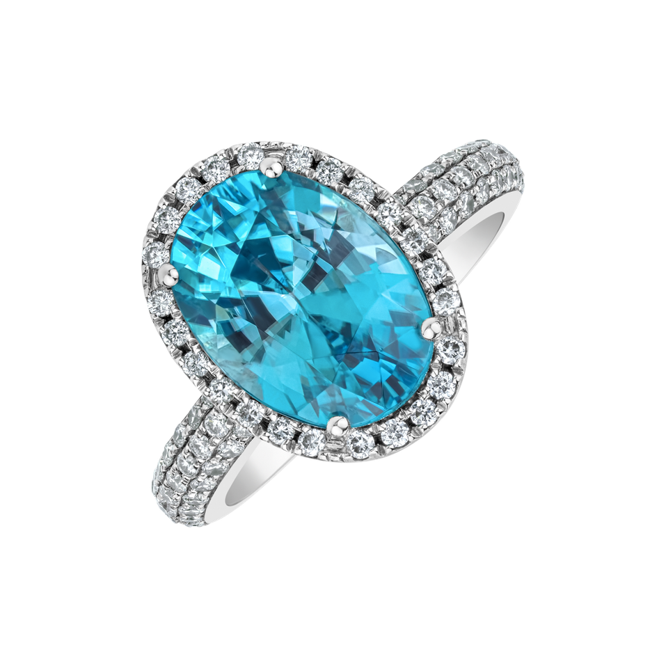 Diamond ring with Zircon Aphrodite Beauty