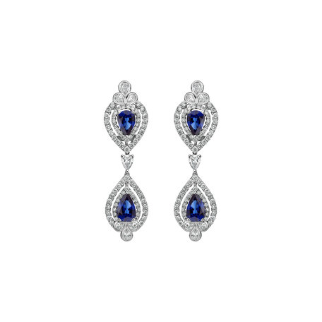 Diamond earrings and Sapphire Lydia