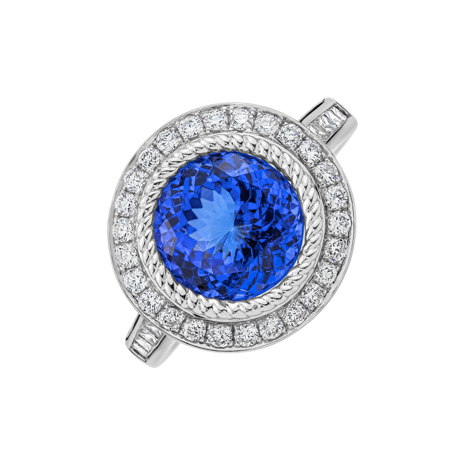 Diamond ring with Tanzanite Night Gentility