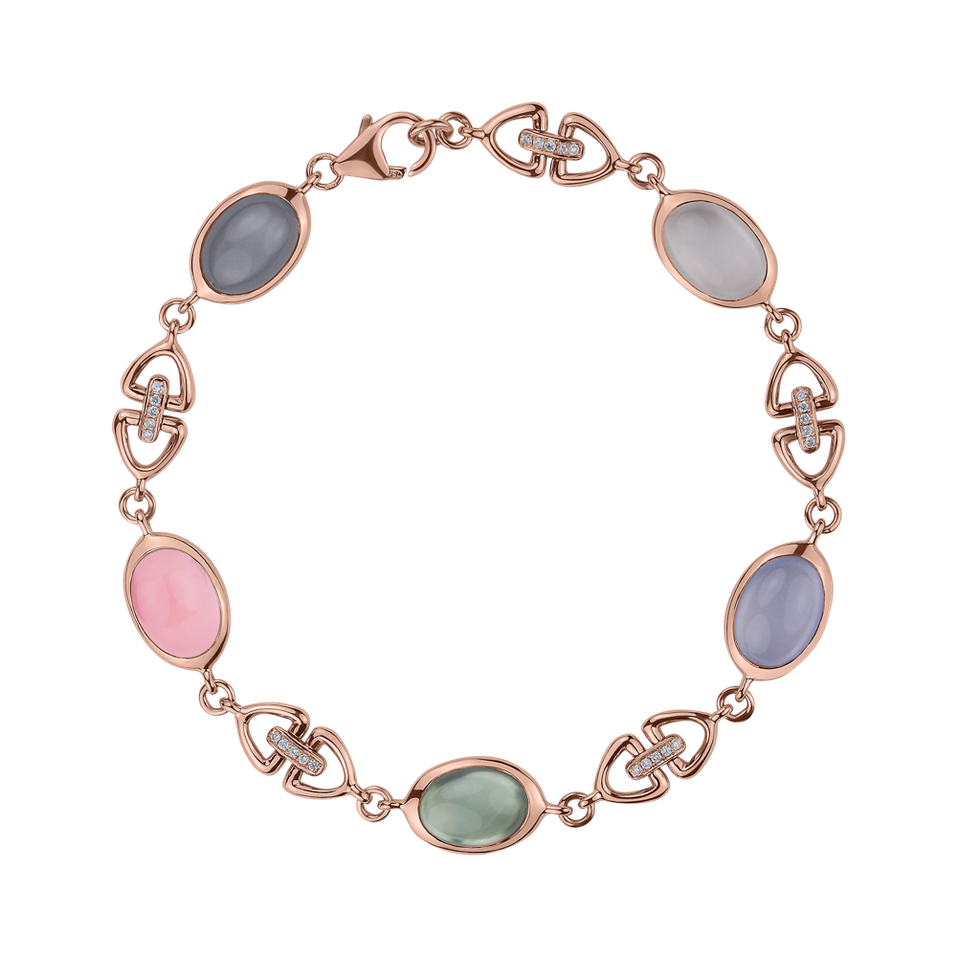 Diamond bracelet with gemstone Rainbow Rain