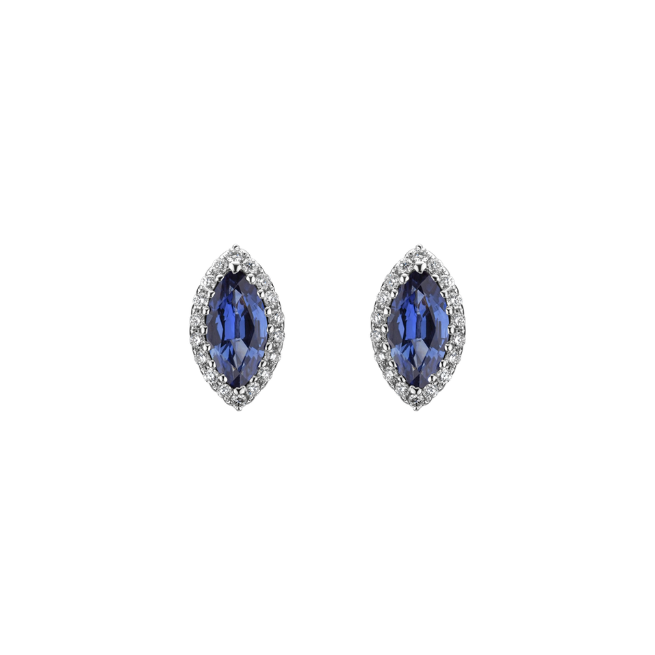 Diamond earrings with Sapphire Majesty Desire