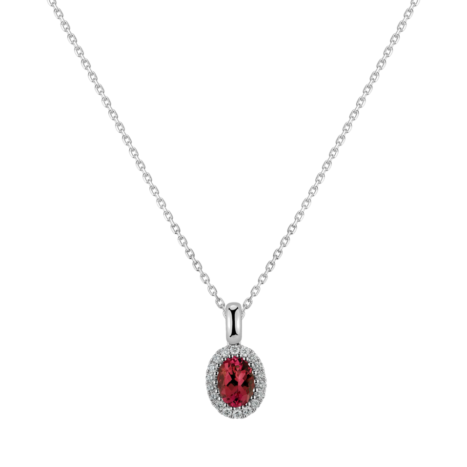 Diamond pendant with Ruby Queen Wishes