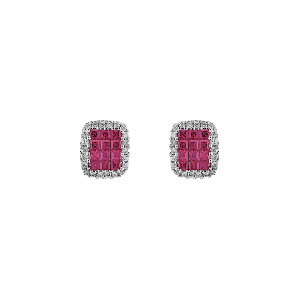 Diamond earrings and Ruby Arenase