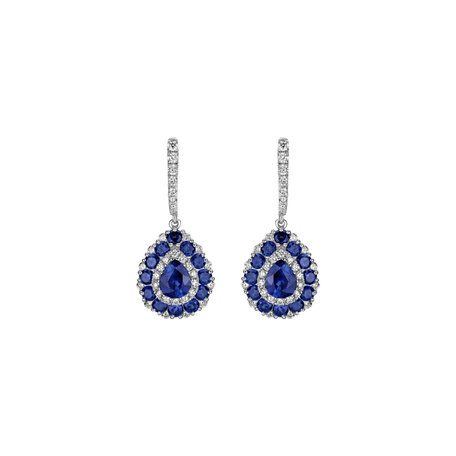 Diamond earrings and Sapphire Silver Town