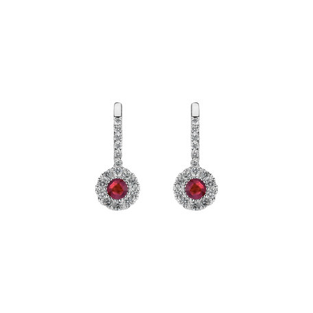 Diamond earrings with Ruby Higness of Hope