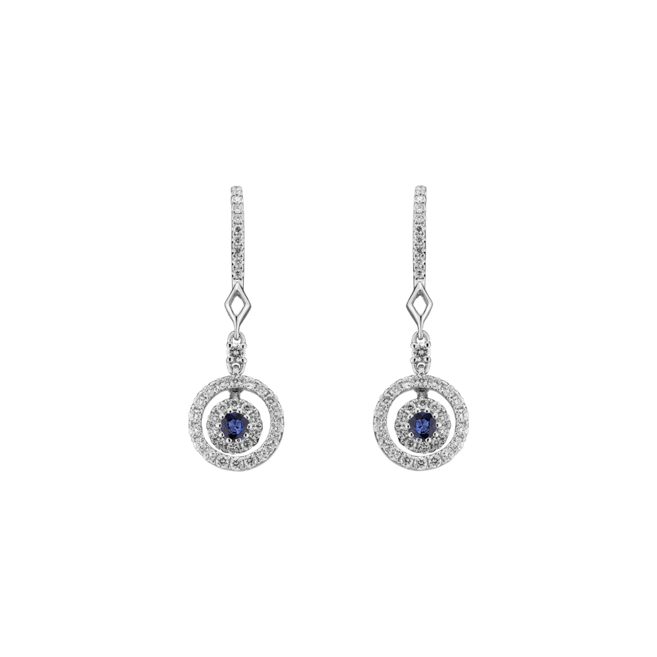 Diamond earrings with Sapphire Rose Hope