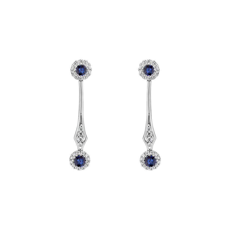 Diamond earrings and Sapphire Aubree