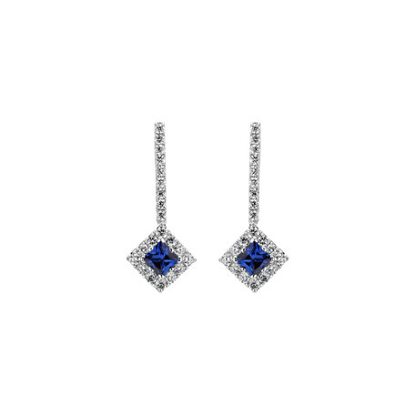 Diamond earrings with Sapphire Miracle Realm